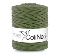 ColiNea Baumwollkordel mit Baumwollkern 5 mm 200m Baumwollgarn DIY Makramee Stricken Cotton Cord ideal für Makramee Handwerk Baumwollseil für Basteln (Khaki)