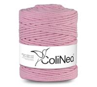ColiNea Baumwollkordel mit Baumwollkern 5 mm 200m Baumwollgarn DIY Makramee Stricken Cotton Cord ideal für Makramee Handwerk Baumwollseil für Basteln (Rosa)