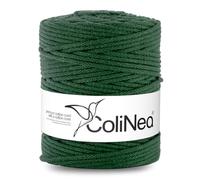 ColiNea Baumwollkordel mit Baumwollkern 5 mm 200m Baumwollgarn DIY Makramee Stricken Cotton Cord ideal für Makramee Handwerk Baumwollseil für Basteln (Flaschengrün)