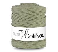 ColiNea Baumwollkordel mit Baumwollkern 5 mm 200m Baumwollgarn DIY Makramee Stricken Cotton Cord ideal für Makramee Handwerk Baumwollseil für Basteln (Olive)