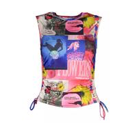 Collage-Druck ärmelloses Top L