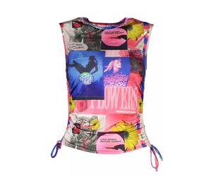 Collage-Druck ärmelloses Top L