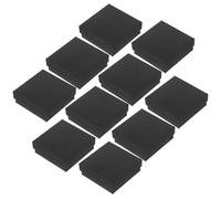 COLLBATH 10 Stück Rechteckige Schmuckbox mit Schwarzem Schwammkissen 8x8x3cm Schmuckaufbewahrungskoffer mit Deckel für Halsketten Ringe Ohrringe Kompakte Geschenkverpackung