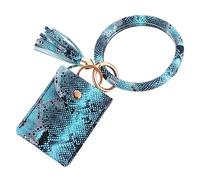 COLLBATH 1stück Praktischer Schlüsselanhänger Mit Alligator-Print Modisches Handgelenk-taschengeld-Accessoire Mit Quaste Und Multifunktionalität Für Münzen Und Karten Für Damen Und