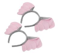 COLLBATH 2 Stück Cartoon Elefanten Stirnband Stirnband mit Tierohren Cartoon Haarband Tierkostüm Weihnachtsfeier Accessoire Light Grey