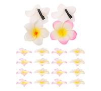 COLLBATH 24 hawaiianische Haarspangen: Künstliche Frangipani-Plumeria-Blütenköpfe, Haarspangen, Haarnadeln für Strandpartys, Hochzeiten, tropische Strandpartys