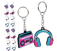 COLLBATH 24 Stück Weihnachtsfeier Gefälligkeiten Schlüsselanhänger Dekorationen Für Musikpartys Schlüsselringe Masse Schlüsselbund Für Studenten Pvc