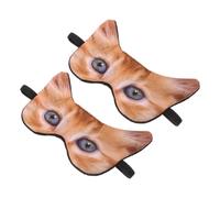 COLLBATH 2stücke Schlafmaske Für Augen Mit Süßem Cartoon-katzen-design Bezaubernde Augenmaske Zum Schlafen Praktische Und Vielseitige Augenabdeckung Für Reisen Und Zuhause