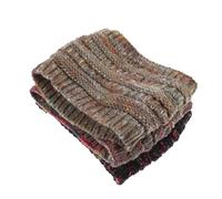 COLLBATH 3 Stück Damen Strick Stirnbänder mit Fleecefutter Elastische Warme Häkel-headwraps in Schwarz Hellgrau Dunkelgrau Retro Haarbänder für Winter Outdoor Party und Alltag