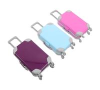 COLLBATH 3stücke Mini-koffer-schmuckbox aus Kunststoff für Reisen Partygeschenke und Aufbewahrung Leere Kofferboxen als Dekoratives Gastgeschenk für Veranstaltungen und Erinnerungsstücke