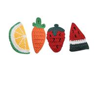 COLLBATH 4 Stück Teiliges Woll haarclip Fruchtmotiven Stylische Bobby Pins aus Weichem Material Niedliche Haarklammern für Mädchen Langlebiges Haarschmuck Erdbeere Karotte Zitrone und