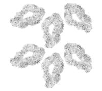 COLLBATH 6 Stück Packung Stylische Haargummis für Damen mit Silbernen Pailletten Elastisches Gewebe für Komfortablen Sitz und Festliche Anlässe Wie Feiern und Partys