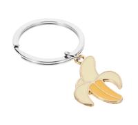 COLLBATH Bananen Schlüsselanhänger Schlüsselring Metall Lustiger Hip Hop Stil Anhänger für Rucksack Handtasche Autoschlüssel Leicht und Langlebig 5.5 X 2.5cm