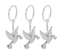 COLLBATH Metall SchlüSselanhäNger Friedenstaube 3Er Set Dekorativer Tauben Charme SchlüSselring FüR Taschen GeldböRsen GepäCk Alltag Und Festliche Geschenke