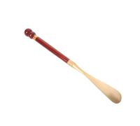 COLLBATH Portabler Schuhlöffel mit Langlebigem Messingkopf und Ergonomischem Holzgriff Lang Praktisches Hilfsmittel für Senioren zum Einfachen Anziehen von Stiefeln Schuhanzieher für