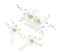 COLLBATH Rhinestone Braut Haarkamm Silber U förmiger Haarschmuck Hochzeit Haarspange Schmuck für Braut und Brautjungfern Festliche Frisuren Elegant und Vielseitig