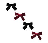 COLLBATH Samt Haarklammern Mit Schleife 4 Stück Kleine Haarspangen Damen Dekorativer Kopfschmuck Für Festival Und Party