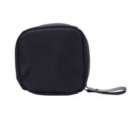 COLLBATH wasserdichte Kosmetiktasche S Kompakte Mini Make up Tasche Multifunktionaler Kulturbeutel für Reisen Business Camping Tragbar Schwarzes Außenmaterial mit Rotem Innenfutter