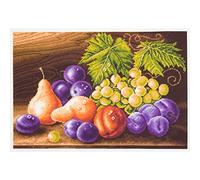 Collection d'Art PA1414 Früchte Bedrucktes Aida für Kreuzstickerei, Baumwolle, Mehrfarbig, 27 x 39cm