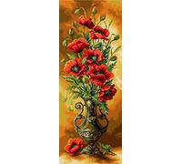 Collection d'Art PA1706 Herbst Bedrucktes Aida für Kreuzstickerei, Baumwolle, Mehrfarbig, 30 x 80cm