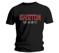 Collector's Mine Led Zeppelin Logo & Symbols 8794TSBP Herren T-Shirt, Gr. 52 (L), ()