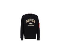 Alpha Industries Herren Sweater College Camo black L