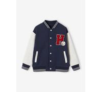 College-Sweatjacke mit Aufnäher Jungen blau Gr. 92/98 von vertbaudet