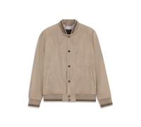 Collegejacke BUGATTI "Premium Suede", Damen, Gr. 54, 40, beige, 100% Polyester, unifarben, regular fit, Jacken Collegejacke, Regular Fit wasserabweisend (39051522-54)