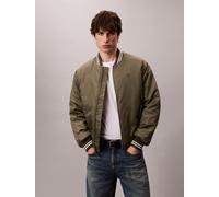 Collegejacke CALVIN KLEIN JEANS "LS JEANS TIPPED HERO BOMBER", Damen, Gr. XXL, grün (dusty olive), Web, Obermaterial: 100% Polyamid, unifarben, regular fit normal, Rundhals, eingesetzt elastischer Bun