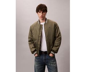 Collegejacke CALVIN KLEIN JEANS "LS JEANS TIPPED HERO BOMBER", Herren, Gr. S, grün (dusty olive), Web, Obermaterial: 100% Polyamid, unifarben, regular fit normal, Rundhals, eingesetzt elastischer Bund