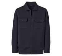 Collegejacke CASAMODA "CASAMODA Sweatjacke uni", Herren, Gr. XL, dunkelblau, 55% Baumwolle, 45% Polyester, Jacken Collegejacke (87009249-XL) dunkelblau
