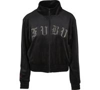 Collegejacke FUBU "Fubu Damen", Damen, Gr. S, schwarz, 93% Polyester, 7% Elasthan, mehrfarbig, normal, amerikanischer Ausschnitt, Jacken Collegejacke (25279641-S) schwarz