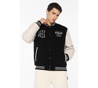 Collegejacke HARLEM SOUL, Herren, Gr. XXL, schwarz, Web, Material Oberstoff: 90% Polyester, 10% Viskose, Material Ärmel: 100% Polyurethan, Futter Rumpf: 100% Polyamid, Futter Ärmel: 100% Polyester, Wa