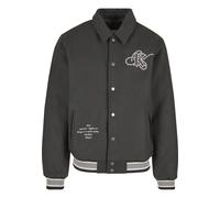 Collegejacke KARL KANI "Karl Kani Kani Snow Tiger College Jacket", Herren, Gr. L, schwarz, lightgrau, 70% Polyester, 30% Wolle, mehrfarbig, normal, amerikanischer Ausschnitt, Jacken Collegejacke (9958