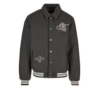 Collegejacke KARL KANI "Karl Kani Kani Snow Tiger College Jacket", Herren, Gr. M, schwarz, lightgrau, 70% Polyester, 30% Wolle, mehrfarbig, normal, amerikanischer Ausschnitt, Jacken Collegejacke (9958