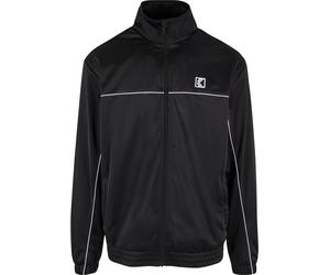 Collegejacke KARL KANI "Karl Kani Karl Kani Og Trackjacket", Herren, Gr. XXL, schwarz, weiß, 100% Polyester, unifarben, normal, amerikanischer Ausschnitt, Jacken Collegejacke (25223569-XXL) schwarz, w