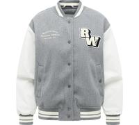 Collegejacke RAGWEAR "Clubie Y", Damen, Gr. L (40), grau, Obermaterial: 100% Polyester. Obermaterial 2: 65% Baumwolle, 35% Polyester. Innenfutter: 100% Polyester. Wattierung: 100% Polyester, weit hüft