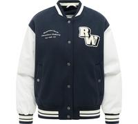 Collegejacke RAGWEAR "Clubie Y", Damen, Gr. XL (42), navy, Obermaterial: 100% Polyester. Obermaterial 2: 65% Baumwolle, 35% Polyester. Innenfutter: 100% Polyester. Wattierung: 100% Polyester, weit hüf