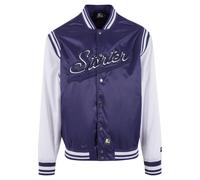 Collegejacke STARTER BLACK LABEL "Starter Black Label Starter Satin College Jacket", Herren, Gr. XL, deepnight, 100% Polyamid, normal, amerikanischer Ausschnitt, Jacken Collegejacke (42152301-XL) deep