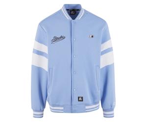 Collegejacke STARTER BLACK LABEL "Starter Black Label Starter Sweat College Jacket", Herren, Gr. M, blau (carolinablau), 70% Baumwolle, 30% Polyester, mehrfarbig, normal, amerikanischer Ausschnitt, Ja