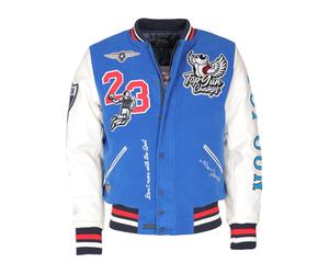 Collegejacke TOP GUN "TG23004", Herren, Gr. 56XXL, blau, Obermaterial, Futter, Wattierung, Strick: 100% Polyester .Beschichtung Ärmel: 100% Polyurethan, Jacken Collegejacke (52042400-XXL) blau