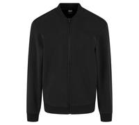 Collegejacke URBAN CLASSICS "Urban Classics Herren Cozy College Jacket", Herren, Gr. XL, schwarz, 95% Baumwolle, 5% Elasthan, unifarben, loose fit, amerikanischer Ausschnitt, Jacken Collegejacke (7828