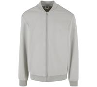 Collegejacke URBAN CLASSICS "Urban Classics Herren Cozy College Jacket", Herren, Gr. XXL, grau (lightasphalt), 95% Baumwolle, 5% Elasthan, unifarben, loose fit, amerikanischer Ausschnitt, Jacken Colle