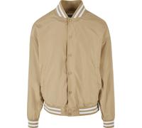 Collegejacke URBAN CLASSICS "Urban Classics Herren Light College Jacket", Herren, Gr. L, unionbeige, 100% Polyester, unifarben, oversize, Rundhals, Jacken Collegejacke (27627424-L) unionbeige