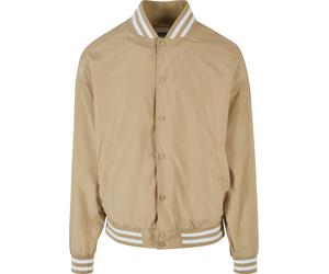 Collegejacke URBAN CLASSICS "Urban Classics Herren Light College Jacket", Herren, Gr. XL, unionbeige, 100% Polyester, unifarben, oversize, Rundhals, Jacken Collegejacke (27627424-XL) unionbeige