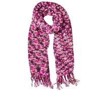 collezione alessandro Italienischer Schal Lanea grob gestrickt mit Fransen 34cm x 200cm