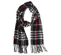 Modeschal "Venedig", Herren, schwarz, Polyacryl, COLLEZIONE ALESSANDRO, kariert, Basic, Modetücher, kuschelweich, mit modernem Karo (50567309-0) schwarz