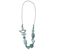 Lange Kette "Birds", Damen, Gr. one size, Holz, blau, COLLEZIONE ALESSANDRO, Basic, Halsketten, aus Holzperlen in verschiedenen Farben und Formen (55097538-0) blau