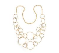 collezione alessandro Lange Kette Eliza mit unterschiedlichen Ringen