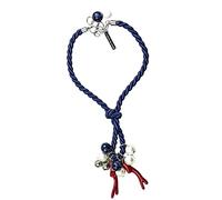 Lange Kette COLLEZIONE ALESSANDRO "Koralle" Gr. one size, Kunstfaser, blau, Damen, Halsketten, geflochtens Band mit Korallenanhängern und Perlen (71256254-0) blau